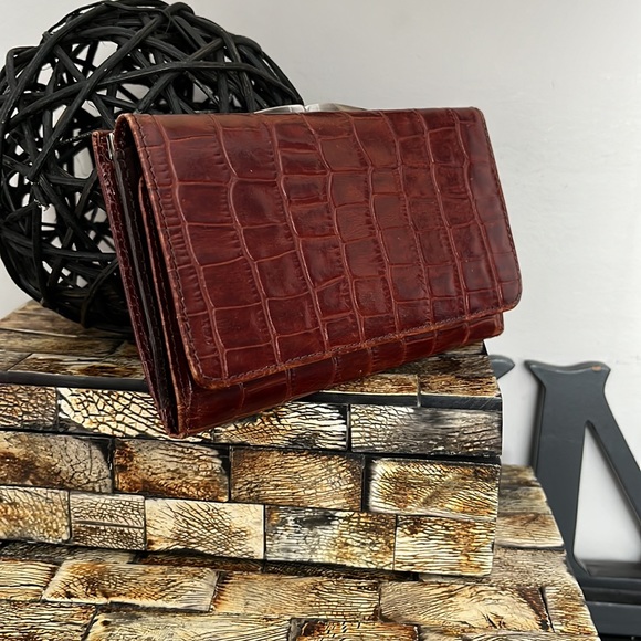 Vintage BUXTON Leather Wallet with Clasp Coin Pocket - Picture 12 of 14